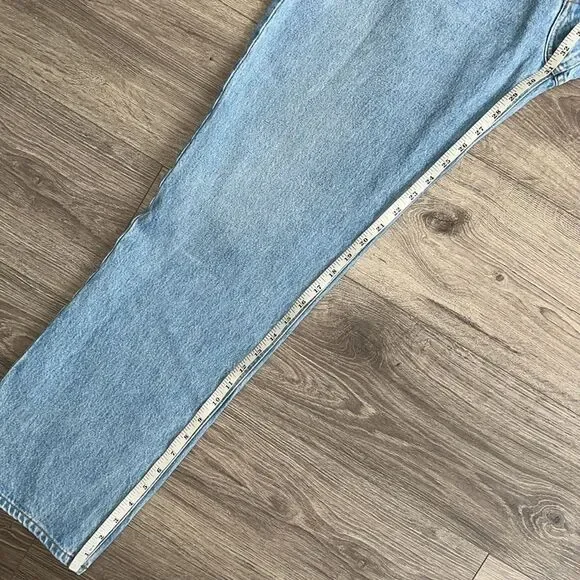 AGOLDE Lana Slice Straight Leg Jeans Size 31 Mid Rise Light Blue 90s Revolve - Picture 12 of 13